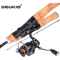DEUKIO Spinning Fishing Reel and Rod Combo Set 1.8M Cork Handle 4 Sections Fishing Rod Mini Metal Spool Carp Reel