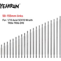 YEAHRUN 2Pcs Stainless Steel Linkage Chassis Links Rod Suspension for 1/10 RC Crawler Car Axial SCX10 Wraith TRX4 TRX6 D90