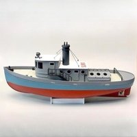 1/72 Tugboat Assembly Model KIT Version Static and Remote Control Brushed Electric Boat Set Universal Ship Model Toys