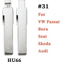 Universeller ungeschnittener Ersatz-Schlüsselrohling für Klappschlüssel # 31 HU66 Für KeyDiy VVDI JMD Auto-Fernbedienungsschlüsselkopf für VW Passat Seat Skoda Audi