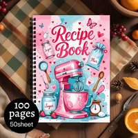 1 piece A5 recipe notebook, can record clear steps and common ingredient recipes, helping you easily make delicious dishes