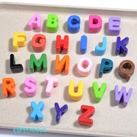 Multi Color Big Hole Acrylic Letter Beads Children Handcraft Ornament Alphabet Spacer Necklace Accssories DIY Jewelry Department image 4