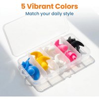 5 Pairs Random Color-Soft Silicone Earplugs, Waterproof Reusable Silicone Earplugs, Comfort Fit for Swimming And Home Use, Class