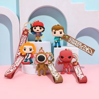 Funko Pop Pocket Pop Keychain Stranger Things Eleven Robin Barb Steve Dustin Key Ring Chain Model Toy Adults Children Gift Toys