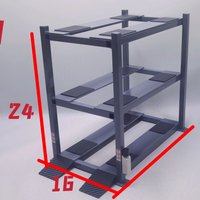 1/18 Scale 3 Layers Gray Color Handmade Model Car Diorama Lift Static Stand