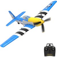 VOLANTEXRC P51D Mustang 4Ch Beginner RC Airplanes with Xpilot Stabilizer One-key Aerobatic (761-5) RTF
