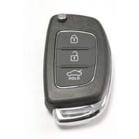 3-Button Flip Key Shell for Hyundai – RFC Case Fit I10 I20 I40 IX35 Santa Fe Remote Fob