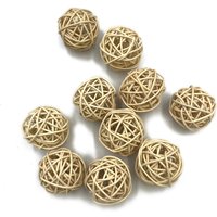 100pcs 3cm Wicker Rattan Balls Well Constructed Remained Tight Gorgeous Color for Vase Bowl Filling Tree Wedding Table Bird Toy