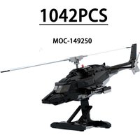 MOC-149250 Building Block Airplane and Helicopter Model, 1042 Pieces, Children's Birthday, Christmas, and New Year Toy Gift