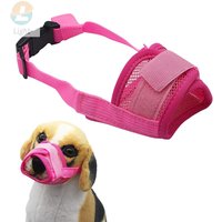 Dog Muzzle Anti Biting Barking Chewing Mesh Soft Dog Mouth Cover For Small Medium Large Dogs Adjustable Strap Breathable S-XXL