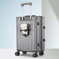 Aluminum Frame Student Suitcase Large Capacity Trolley Case New Strong and Durable Password Box Men's and Women's Universal Wheeled Luggage