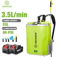 ONEGREEN pulvérisateur électrique au Lithium 80psi 20L haute capacité cour pelouse pulvérisation outils électriques d'irrigation pour Makita 18V batterie broche