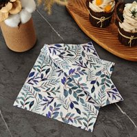 20pcs 33cm 2Layer Morandi Color Eucalyptus Napkins Party Atmosphere Oil Painting Napkins DIY Decoupage Paper