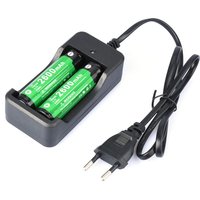 18650 Battery Charger EU Plug 2 Slots Smart Safety Fast Charge 18650 Li-ion Rechargeable Battery Charging Device
