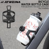AliExpress NONE ATWEINA Universal Adjustable Bike Bottle Cage 68-90mm Water Bottle Holder with Integrated AirTag Case Cycling Equipment