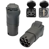 16A Electrical Car EVSE Adapter Portable EV Plug Type 2 To EU 2 Pins Socket