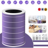1 Stück Lila Ersatzfilter-Kombination für Xiaomi Mi Luftreiniger - H13 HEPA- & Aktivkohlefilter mit 99. Effizienz 0,3, kompatibel mit Xiaomi Mi Air Purifier 2/ 2H/ 2S/ 3/ 3H/ 3C Pro, fängt Allergene,