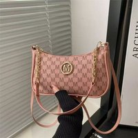 French-Style Lightweight Luxury Letter Print Bag, Square Chain Underarm Bag, Versatile Everyday Single Shoulder Handbag