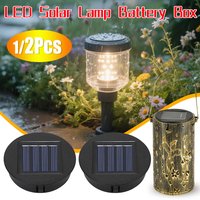 1/2PCS Solar Light Replacement Top LED Solar Lantern Light Lids Outdoor Waterproof Replacement Solar Light Tops Warm White LED