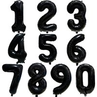 Black Large Numbers Balloon 32 Inch 0 1 2 3 4 5 6 7 8 9 Birthday Digit Bachelorette Balloon Figure Golob Party Ballon Decoration