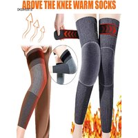 AliExpress NONE Winter Thickened Leg Warmer Artificial Imitation Wool Warm Knee Pads Cycling Running Hiking Fishing Special Warm Leg Cover 2025