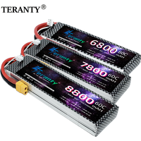 TERANTY 2S Battery 7.4V 6800mah 7800mah 8800mah High Voltage 2s Lipo Battery 60C with XT60 Battery for RC Airplane Helicopter