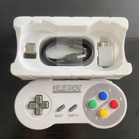 2 Reciever Game Controller Wireless Colorful Button 2.4G Gamepad Joypad Joystick Compatible for SNES Mini PC Windows NS Switch