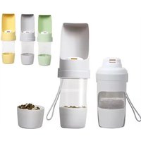 Pet 2-in-1 Dog Water Bottle & Food Container: Foldable Bowl, Leak-Proof & Portable.Essential Durable Travel Gear for Dog Cat