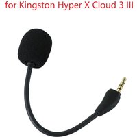 Replacement Game Headphones Mic 3.5mm Elbow 4-section Plug Microphone for Kingston Hyper X Cloud 3 III Gaming Headset