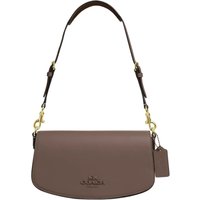 COACH Refined Calfskin Handbag, Shoulder Bag Medium Women's Dark Stone Color CT768-IMV2R