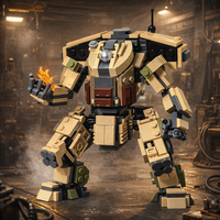 Mecha Titan Building Blocks MOC Small Particle Robot Armor Model DIY Assembly Toy for Adults Kids