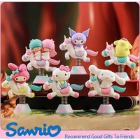 Anime Figures Sanrio Kawaii Kuromi Cinnamoroll Pompompurin Hello Kitty Mymelody Action Figure Dolls Toys Furniture for Display