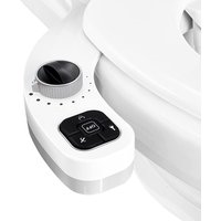 SAMODRA Hot and Cold Bidet Attachment for Toilet, Ultra-Slim Bidet Sprayer Warm Water, Non-Electric Adjustable Pressure Self