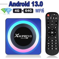 X88 PRO 13 Android 13.0 TV Box Rockchip RK3528 4K 2.4G 5G Wifi 6 64G 32GB 16GB BT5.0 8K Global Media Player