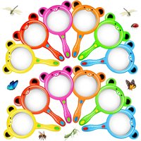 3PCS Cartoon Cute Hand Lens Magnifier Magnifying Glasses Kids School Class Reading Outdoor Observation Exploration Science Toys