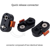 KUANJIE QRP-44 3/8 Screw M3 Locating Pin Mini Field Monitor Quick Release Plate for LCD Monitor Magic Arm LED Light