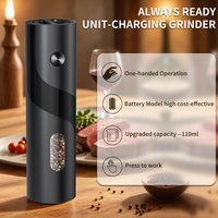 Automatic Adjustable Coarseness Pepper Grinder Salt Mill with LED Light - Kitchen Spice Tool for Home