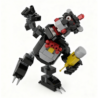 203PCS MOC Creative Model Fnaf Mini Lefty Technology DIY Assembly Building Blocks Display Birthday Gift Decoration Building Set