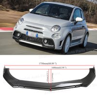 For Fiat 500 595 Abarth Car Front Bumper Chin Lip Spoilers Body Kits Splitter Skirt Diffuser Protection Guard Covers