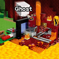 Compatible Brands Brick Sets My Pixel World Game Series Building Blocks The Nether Ghost Portal MOC Toys Kids Gift