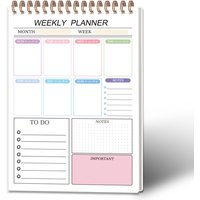 Einfaches Wochenplanbuch: To-Do-Listen-Notizbuch mit 52 leeren Planblättern, 8 x 5,6 Zoll dickes 120 g Papier, undatiert für flexible Zielsetzung