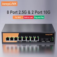 KeepLiNK 10-Port Multi-Gigabit Unmanaged Ethernet Network with 8 X 2.5Gb Copper RJ45 and 2 X 10Gb SFP+ image 4