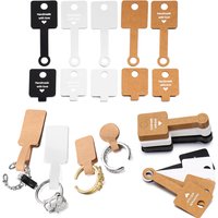 50/100Pcs Rectangle Jewelry Price Tag Self Adhesive Barbell Sticker Card DIY Necklace Earring Display Repair Label Packaging