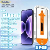 2PCS for Xiaomi 17 Pro Max 17 15 14 13 12 11 10T Pro Tempered Glass Screen Protector Dust-Free Positioning Auto-Align HD Clear