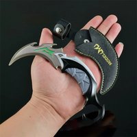 17cm Valorant Karambit Knife with PU Sheath Game Peripherals Metal Melee Sword Training Model Cosplay Crafts Gifts Toys for Boys