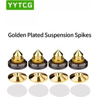 YYTCG 4 Sets speakers Stand Feet Foot Pad Pure copper gold loudspeaker box Spikes Cone Floor Foot Nail M28*28*25