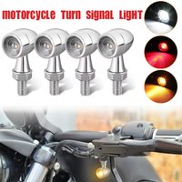 Mini Bullet Motorcycle LED Turn Signals Light Amber Red Blinker Indicator Lamps 12V 8mm Flasher Motorcyle Turn Signal Lights