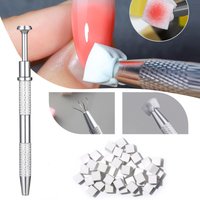 YIKOOLIN 50/200PCS Gradient Nail Sponge Set Soft Mini Nails Smudge Nail Brush Tool DIY Manicure Makeup Sponge with Grabbing Pen