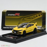 1:64 TYPE R FK8 yellow alloy final miniature simulation car model, collectible ornament, custom toy