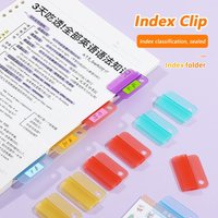 Plastic Index Clip Candy Color Transparent Bookmark Clip Multi-function File Classification File Classification Clamp Student